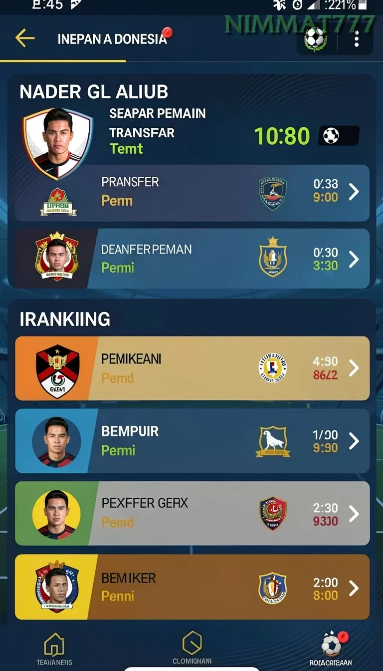 Cuplikan layar PPRRYY — menu navigasi