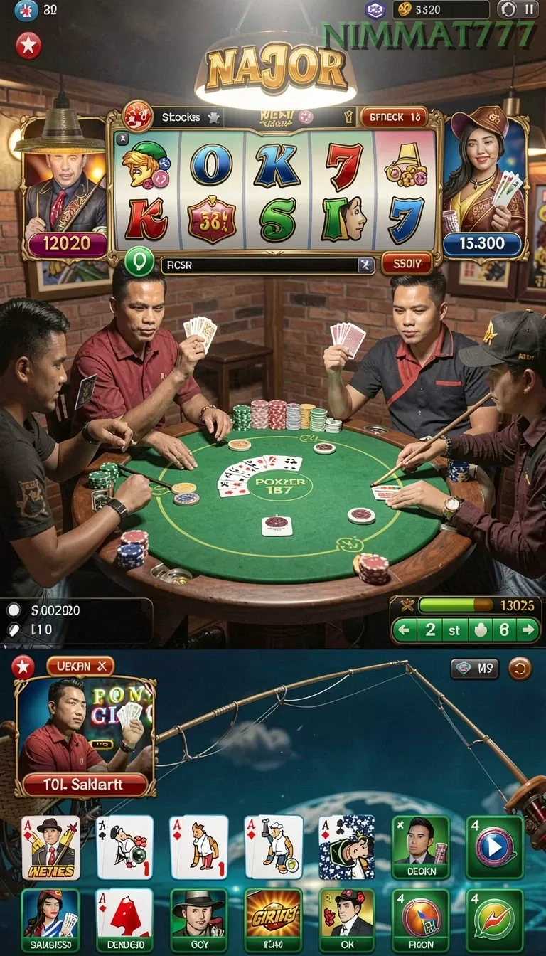 Cuplikan layar FC888 — menu navigasi