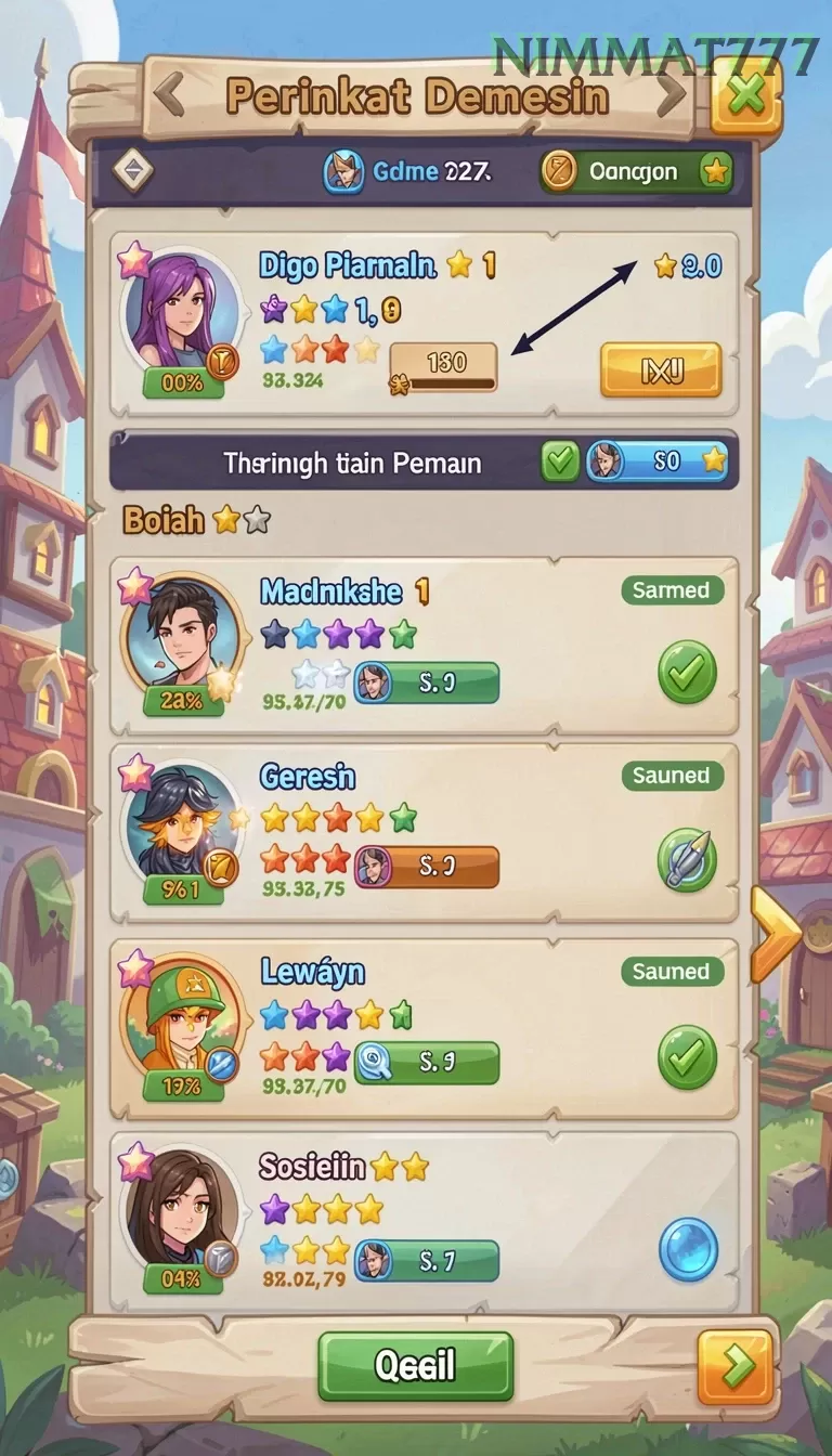 Cuplikan layar 988BET — menu navigasi